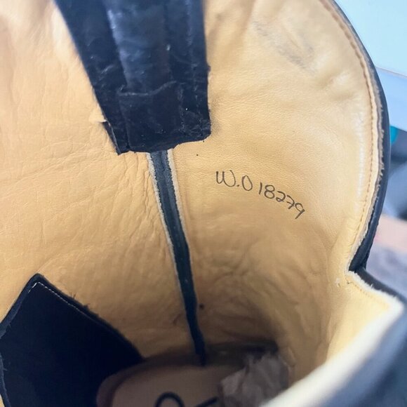 Rod Patrick Womens Cowboy Boots 9B Black Smooth Ostrich Western Square Toe - Picture 10 of 10